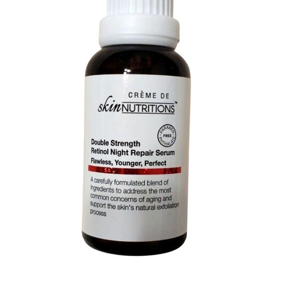2 Bottles Creme de Skin Nutritions Retinol Double Strength Night Repair Serum - Picture 2 of 4